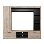 CASSIDIE - parete attrezzata porta tv con armadio moderna minimal in legno