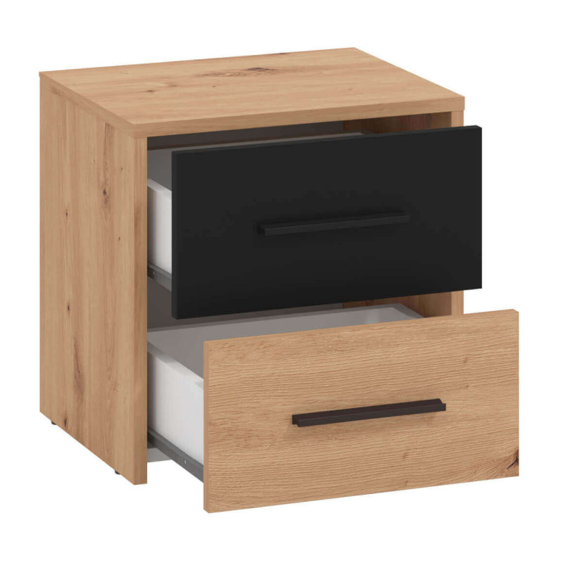 CADDIE - comodino due cassetti moderno minimal in legno