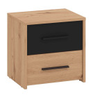 CADDIE - comodino due cassetti moderno minimal in legno