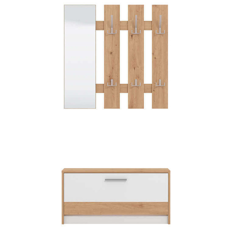 ADDIE - mobile ingresso appendiabiti moderno minimal in legno