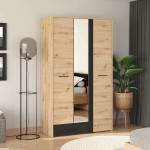 CADDIE - armadio tre ante moderno minimal in legno