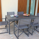 DEXTER - tavolo da giardino allungabile in alluminio da 200 x 100 cm
