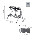 ANGLUS - dondolo da giardino con sedute separate