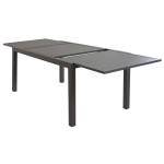 DEXTER - set tavolo in alluminio e teak cm 160/240 x 90 x 75 h con 8 poltrone Aulus