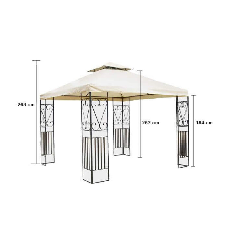 MARICA - gazebo da giardino in acciaio