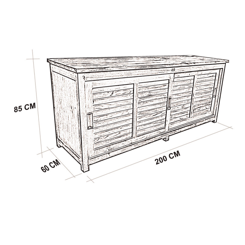 PARADIGMA - mobile da giardino in legno di teak