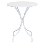ROMANUS - set tavolo in alluminio e teak cm Ø 60 x 71h con 2 poltrone Romanus