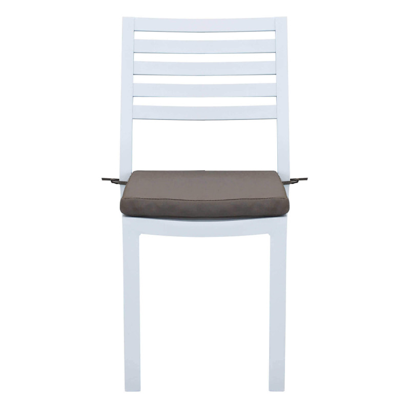 DEXTER - set tavolo in alluminio e teak cm 160/240 x 90 x 75 h con 6 sedie Dexter