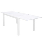 DEXTER - set tavolo in alluminio e teak cm 160/240 x 90 x 75 h con 4 sedie Dexter