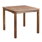 AARON - set tavolo in alluminio e teak cm 80 x 80 x 74 h con 4 sedie Dresda