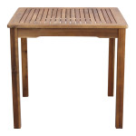 AARON - set tavolo in alluminio e teak cm 80 x 80 x 74 h con 4 sedie Dresda