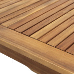 AARON - set tavolo in alluminio e teak cm 80 x 80 x 74 h con 4 sedie Dresda