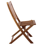 AARON - set tavolo in alluminio e teak cm 80 x 80 x 74 h con 4 sedie Dresda