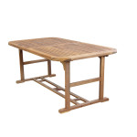 TURRIS - set tavolo in alluminio e teak cm 180/240 x 100 x 74 h con 8 sedie e 2 poltrone Mulier
