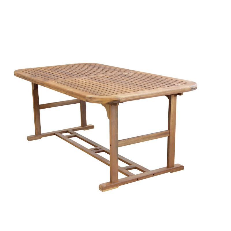 TURRIS - set tavolo in alluminio e teak cm 180/240 x 100 x 74 h con 8 sedie e 2 poltrone Mulier