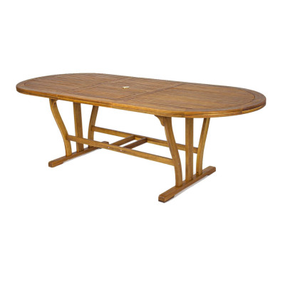 TURRIS - set tavolo in alluminio e teak cm 180/240 x 100 x 74 h con 4 sedie e 2 poltrone Mulier