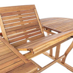 TURRIS - set tavolo in alluminio e teak cm 180/240 x 100 x 74 h con 4 sedie e 2 poltrone Mulier