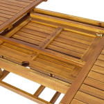 TURRIS - set tavolo in alluminio e teak cm 180/240 x 100 x 74 h con 4 sedie e 2 poltrone Mulier