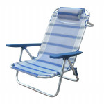 spiaggina mare prendisole in alluminio con braccioli cm 65 x 67 x 83 h