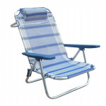 spiaggina mare prendisole in alluminio con braccioli cm 65 x 67 x 83 h