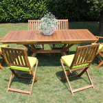 CAESAR - set tavolo in alluminio e teak cm 150/200 x 90 x 78 h con 4 sedie e 2 poltrone Dresda