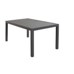 DEXTER - set tavolo in alluminio e teak cm 160/240 x 90 x 75 h con 6 sedie e 2 poltrone Dexter