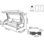 DOMUDOS - dondolo letto da giardino completo di cuscini