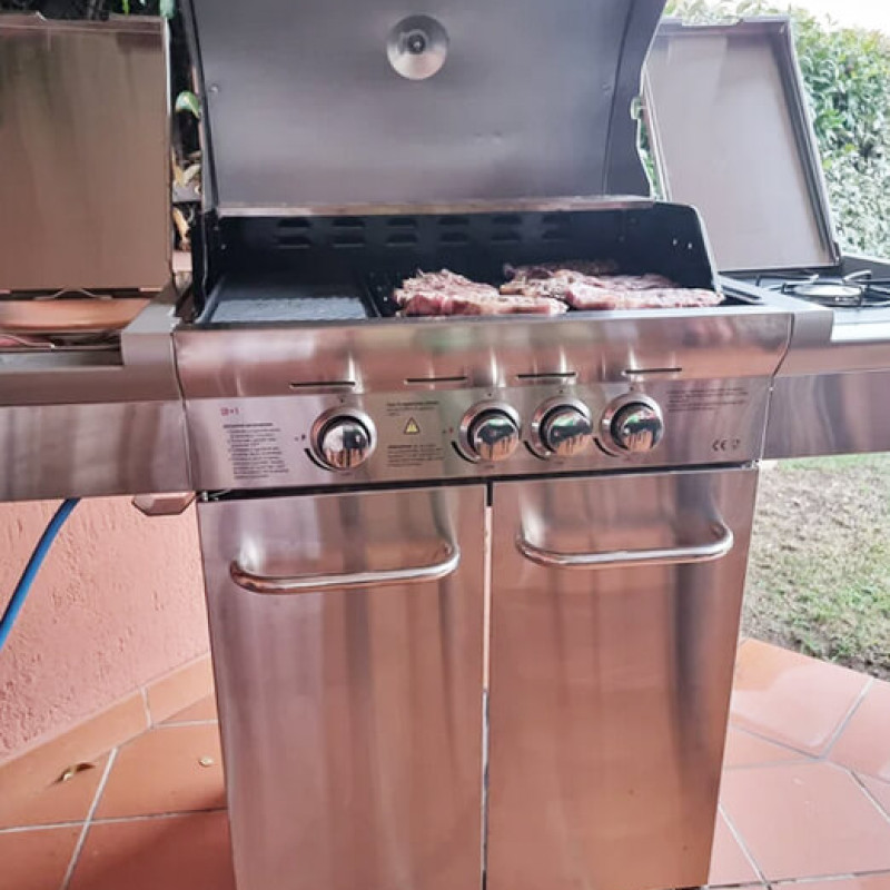 STARK - Barbecue a gas 3 fuochi + 1 esterno